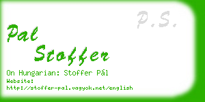 pal stoffer business card